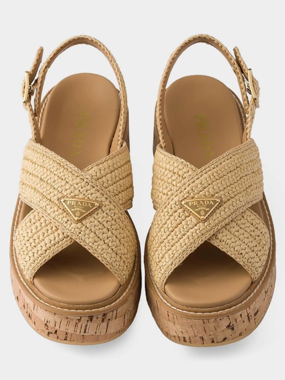 NEW Prada Crochet Platform Sandals Size 38 / US 8